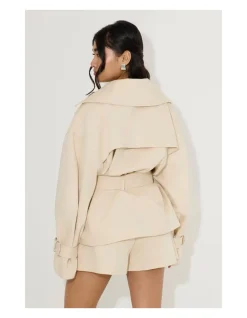 Cotton Mix Trench Jacket