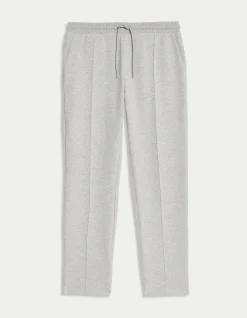 Cotton Rich Pin Tuck Straight Leg Jogger