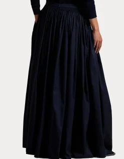 COTTON-SILK FAILLE MAXISKIRT