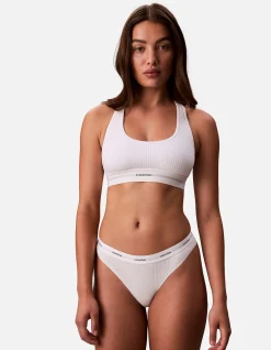 COTTON STRETCH RIB THONG