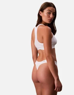 COTTON STRETCH RIB THONG