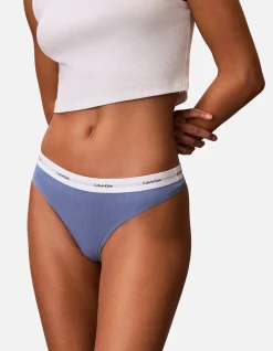 COTTON STRETCH RIB THONG