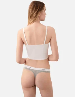 COTTON STRETCH RIB THONG