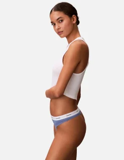 COTTON STRETCH RIB THONG