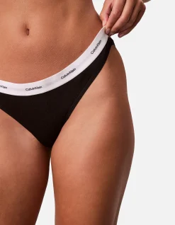 COTTON STRETCH RIB THONG