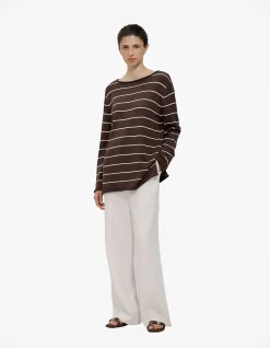Cotton Stripe Knit Tunic