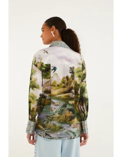 COUNTRYSIDE LANDSCAPE MULTICOLOR SHIRT