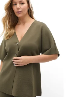 CREPE KNIT BATWING CARDIGAN
