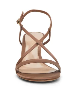 Crepe Satin Strappy Heel Sandal