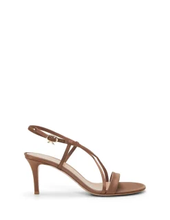Crepe Satin Strappy Heel Sandal