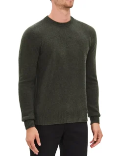 CREW NECK RIBBED SWEATER