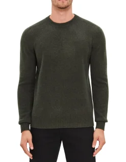 CREW NECK RIBBED SWEATER