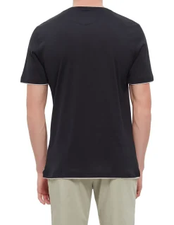 Crew Neck T-Shirt with Piping