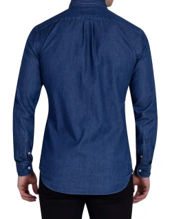 CRISPIN CASUAL SHIRT - BLUE DENIM