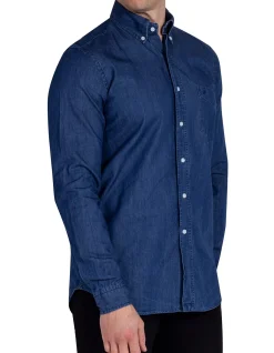 CRISPIN CASUAL SHIRT - BLUE DENIM