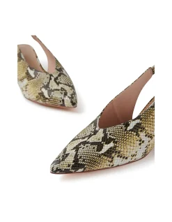 Crissi Snake Print Slingback Pump Heels
