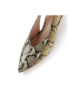 Crissi Snake Print Slingback Pump Heels
