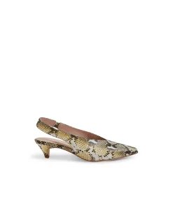 Crissi Snake Print Slingback Pump Heels
