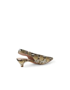 Crissi Snake Print Slingback Pump Heels