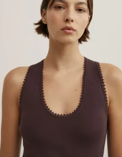 Crochet Detail Knit Tank Top