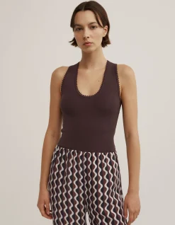 Crochet Detail Knit Tank Top