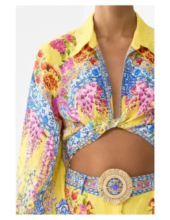 CROPPED WRAP SHIRT