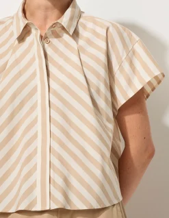 CROPPED STRIPE SHIRT