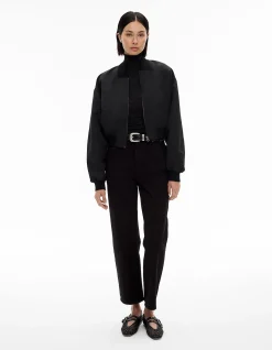 Crop Straight Jean Black