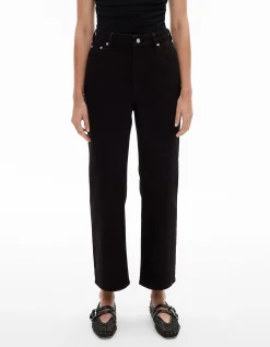 Crop Straight Jean Black