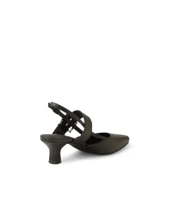 Crow Buckled Slingback Mid Heel Pumps