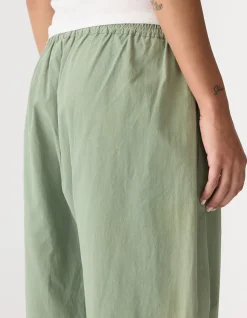Crushed Cotton Gathered Pant