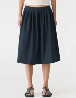 Crushed Cotton Gathered Skirt