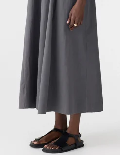 Crushed Cotton Parachute Dress