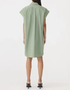 Crushed Cotton Sleeveless Dress