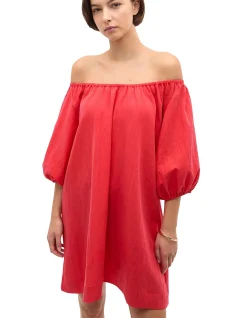 CRUSHED ELASTICATED MINI DRESS
