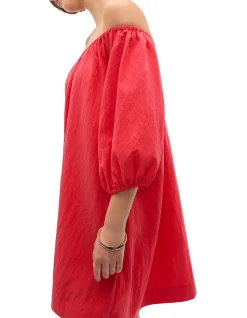CRUSHED ELASTICATED MINI DRESS