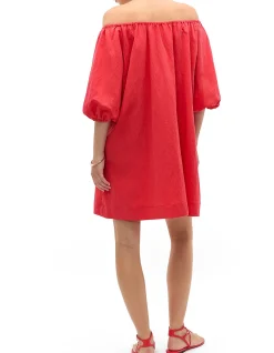 CRUSHED ELASTICATED MINI DRESS
