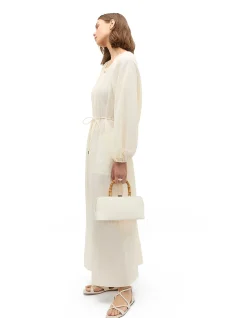 CRUSHED GATHERED MAXI DRESS