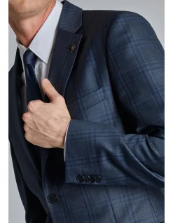 Crux Deep Blue Check Jacket