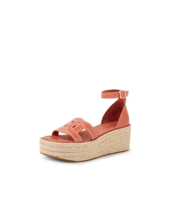 Crysalis Woven Rope Wedge Leather Sandals