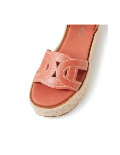 Crysalis Woven Rope Wedge Leather Sandals