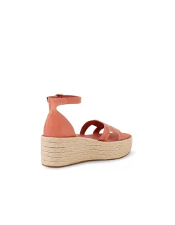 Crysalis Woven Rope Wedge Leather Sandals