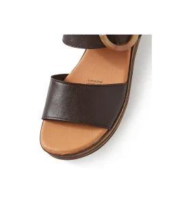 Cubbie Leather Buckle Platform Sandals