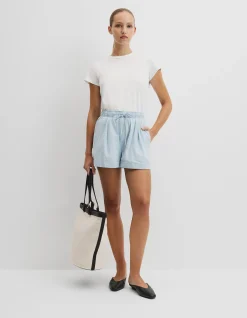 Cuff Chambray Short