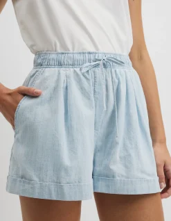 Cuff Chambray Short