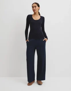 Cupro Rib Top