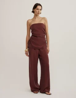 Cupro Strapless Top