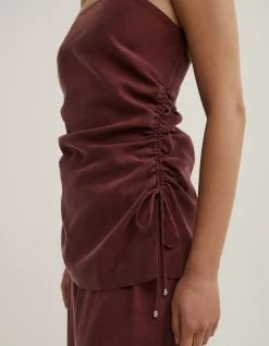 Cupro Strapless Top
