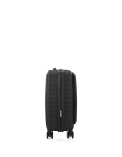 Curio 55cm Book Opening Expandable Small Carry-On Suitcase Black