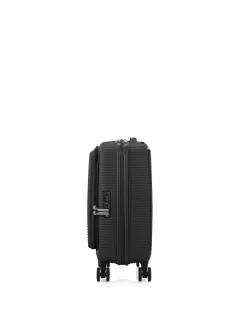 Curio 55cm Book Opening Expandable Small Carry-On Suitcase Black